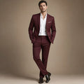 Jenner | Two-Piece Suit Slim Fit Notch Lapel Burgundy – Product Photo