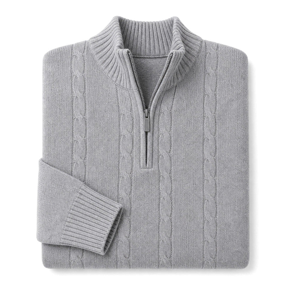 Jethro | Quarter Zip Jumper Wool Knit – Product Photo