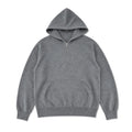 Jonathan | Knit Hoodie Half Zip Dark Gray – Product Photo