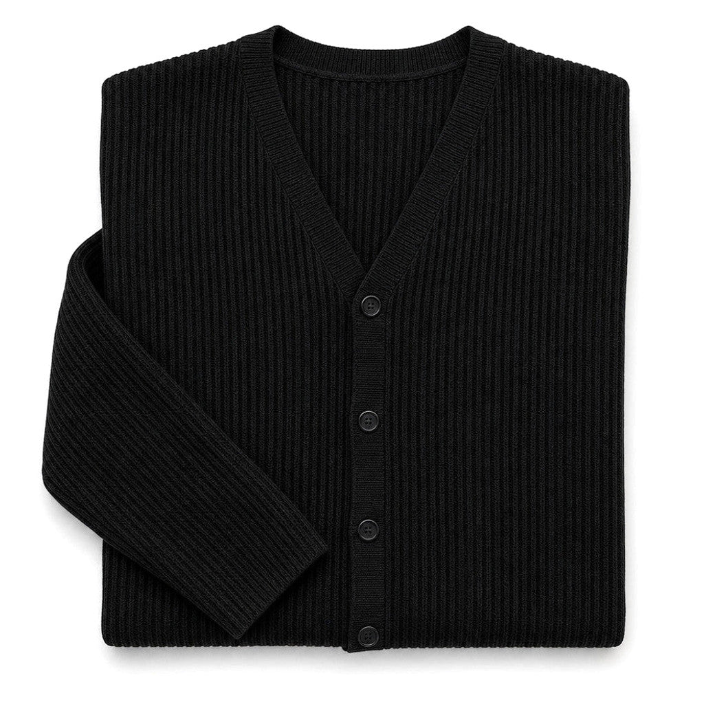 Josiah | Cardigan Ribbed Knit Slim Fit – Product Photo