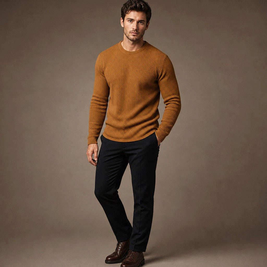 Josiah | Cardigan Ribbed Knit Slim Fit – Product Photo
