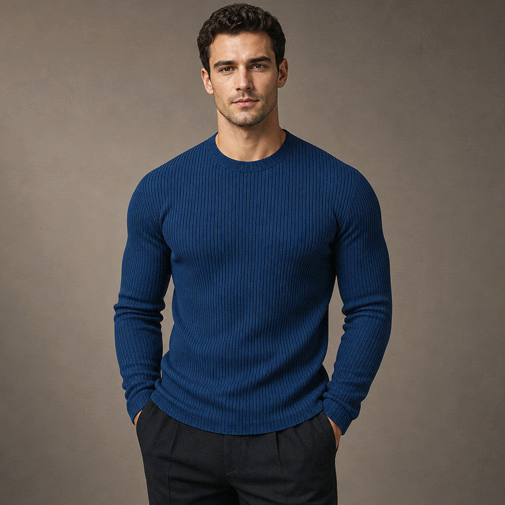 Josiah | Cardigan Ribbed Knit Slim Fit – Product Photo