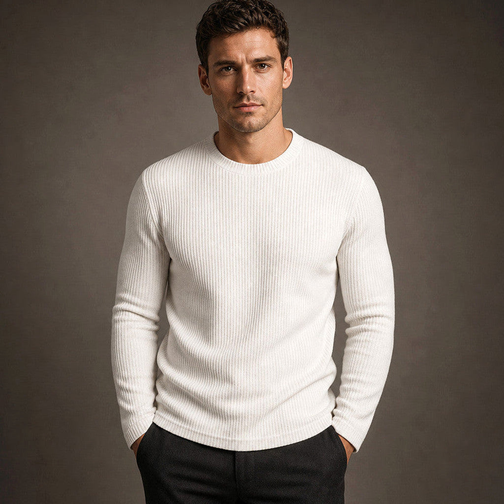 Josiah | Cardigan Ribbed Knit Slim Fit – Product Photo