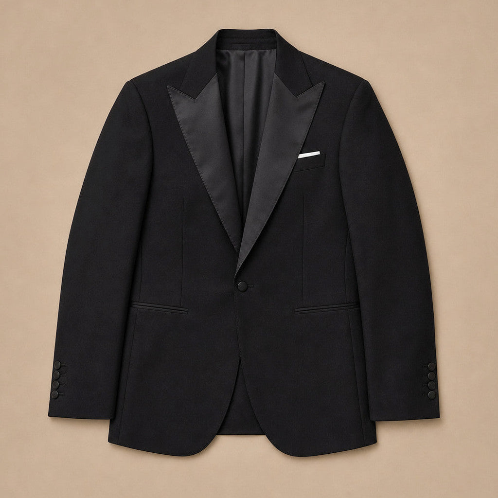 Keldon | Blazer Half Lined Black Black – Flat Lay Product Photo