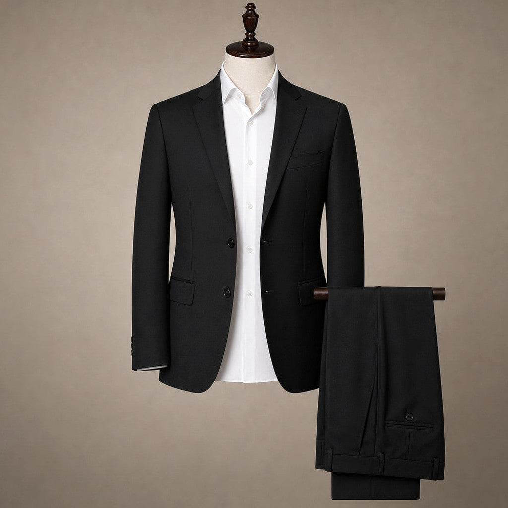 Kelsten | Three Piece Suit Shawl Lapel Slim Fit Black – Product Photo
