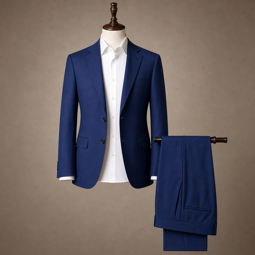 Kelsten | Three Piece Suit Shawl Lapel Slim Fit Cobalt Blue – Product Photo