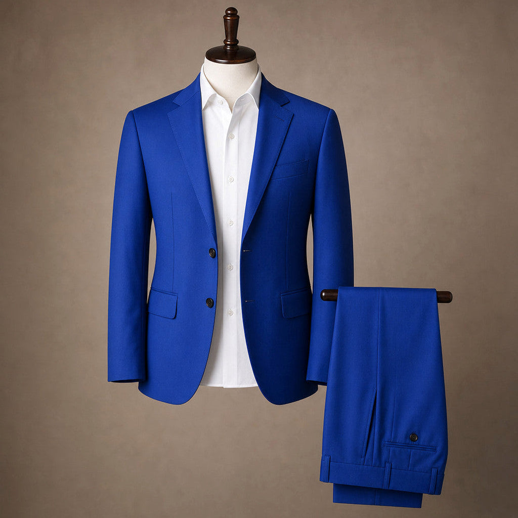 Kelsten | Three Piece Suit Shawl Lapel Slim Fit Royal Blue – Product Photo