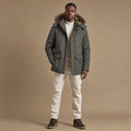Hooded Duffle Coat Insulated Multi-Pocket Green – Product Photo