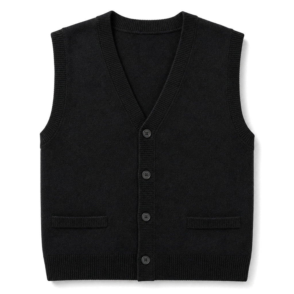 Lemuel | Sweater Vest V-Neck Button-Up Knit – Product Photo