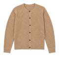 Llewelyn | Wool Cardigan Seed Stitch Camel – Product Photo