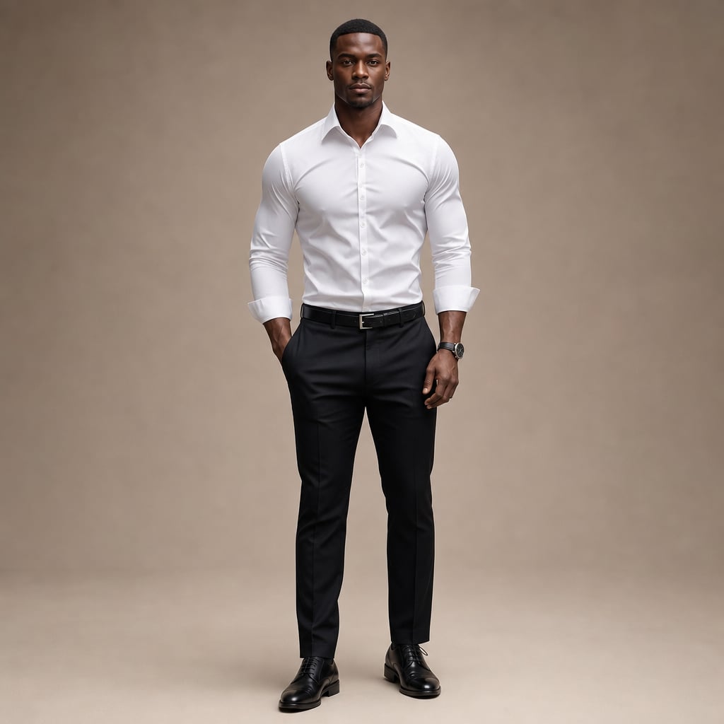 Long Sleeve Dress Shirt Pointed Collar Button Down in Black in White – Tomosino Premium Menswear