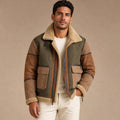 Lyndon | Aviator Jacket Shearling Lined Brown – Product Photo
