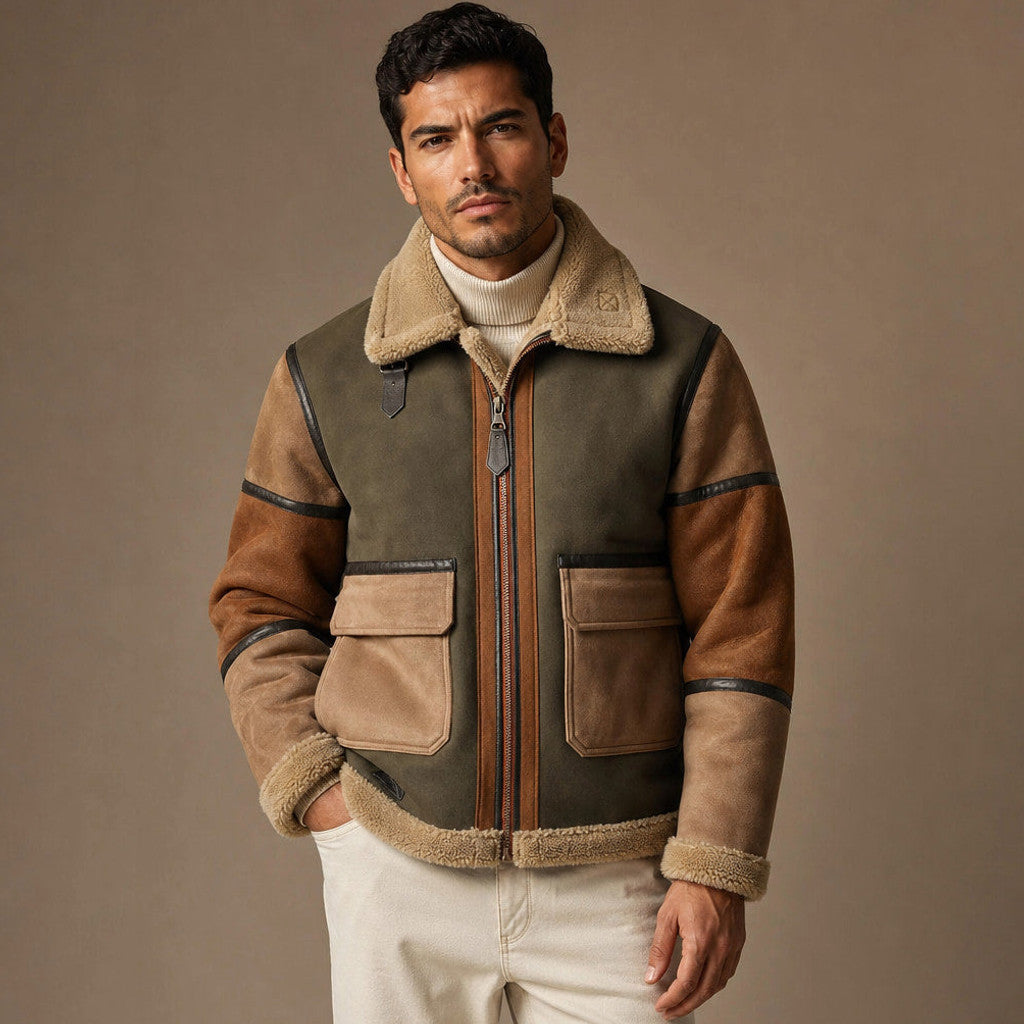 Lyndon | Aviator Jacket Shearling Lined Brown – Premium Editorial
