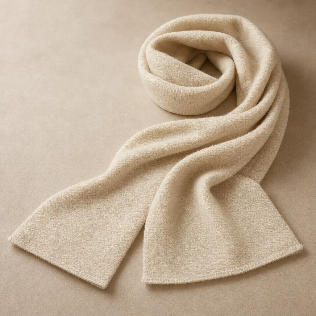 Cashmere Scarf Lightweight Knit in Beige – Tomosino Premium Menswear
