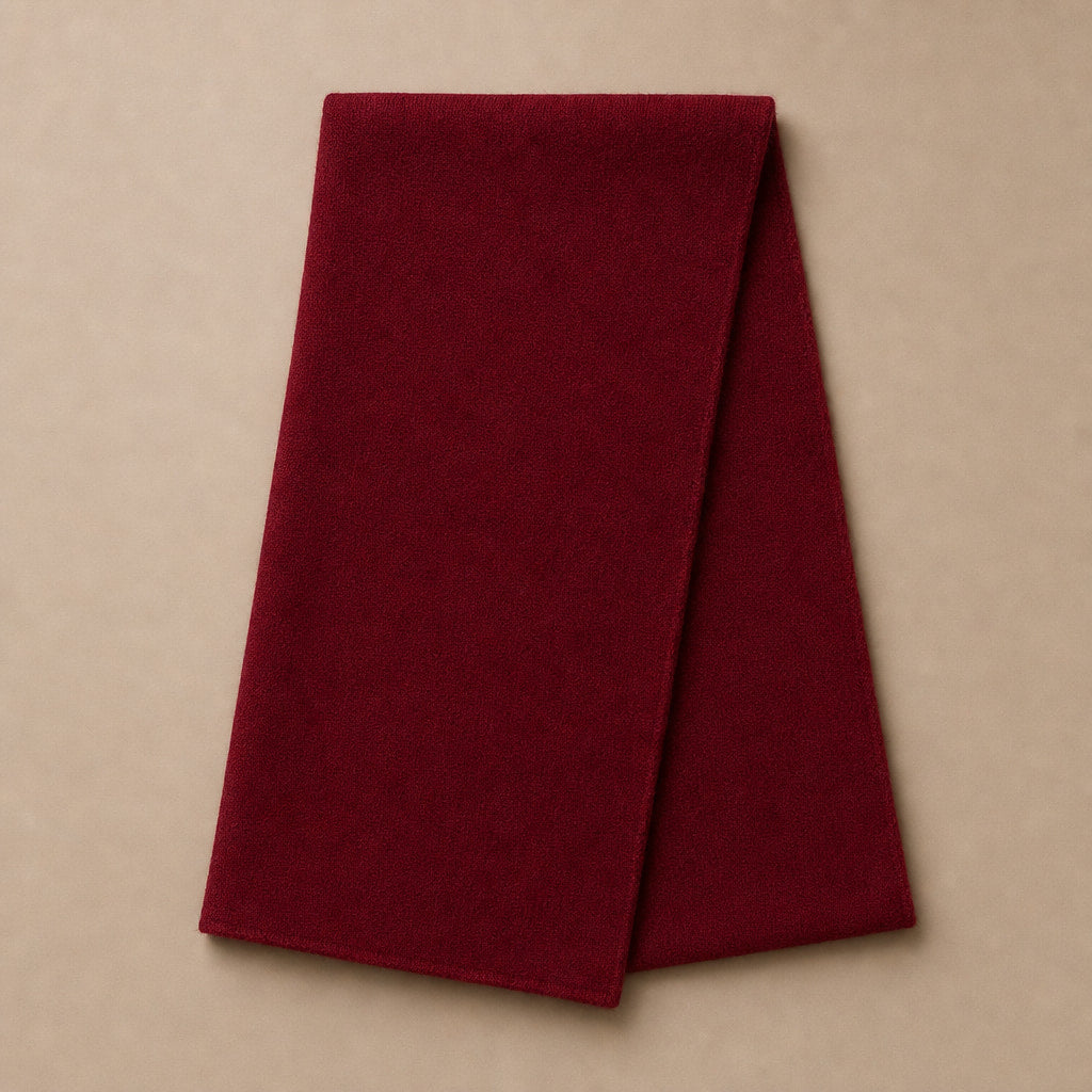 Cashmere Scarf Lightweight Knit Bordeaux – Product Photo