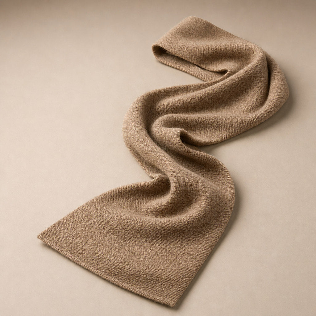Cashmere Scarf Lightweight Knit in Camel – Tomosino Premium Menswear