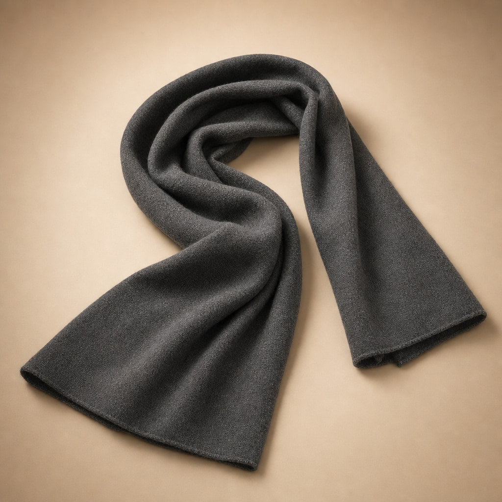 Cashmere Scarf Lightweight Knit in Dark Gray – Tomosino Premium Menswear