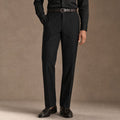 Marnsley | Dress Pants Textured Stripe Regular Fit Black – Product Photo