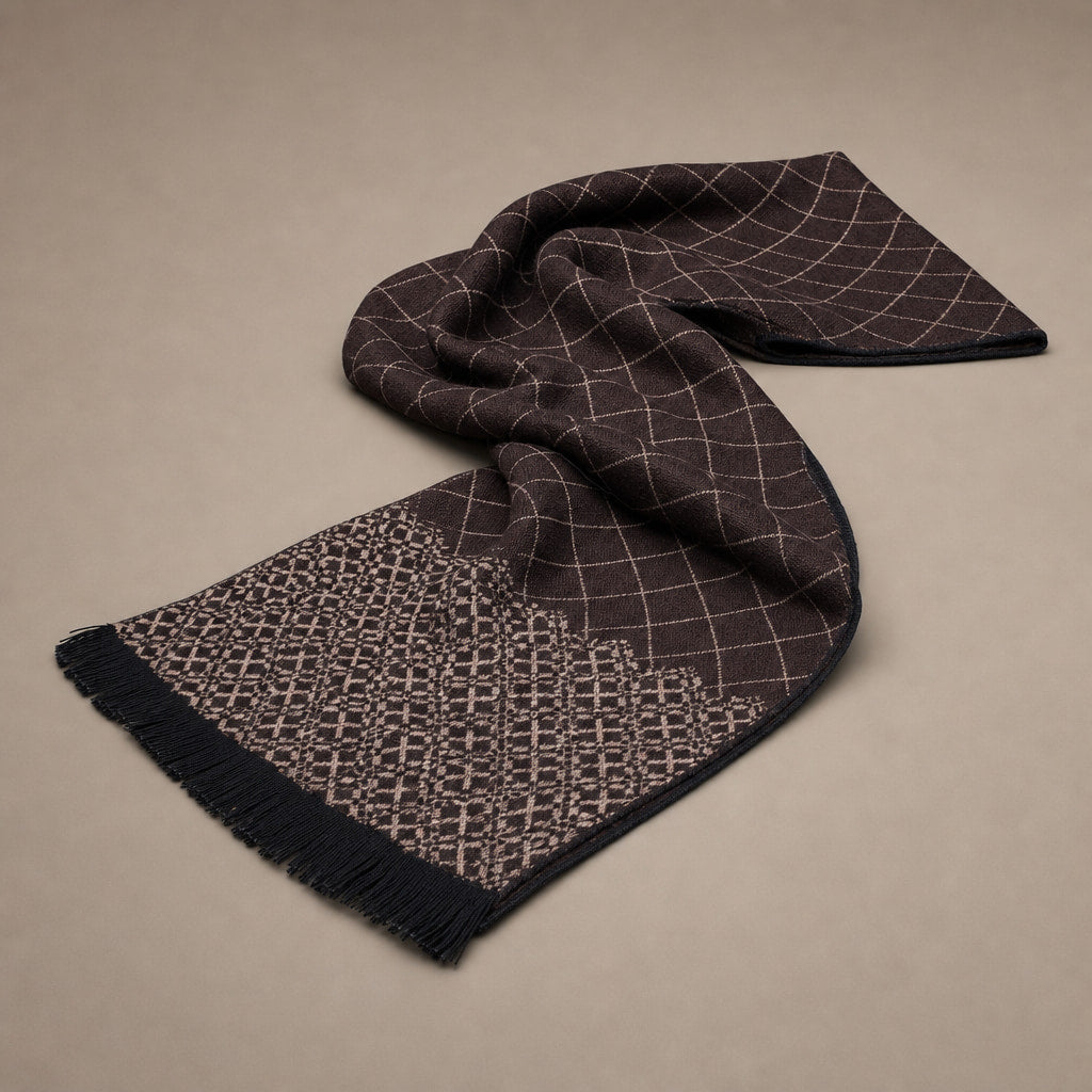 Cashmere Merino Scarf Burgundy in Burgundy – Tomosino Premium Menswear