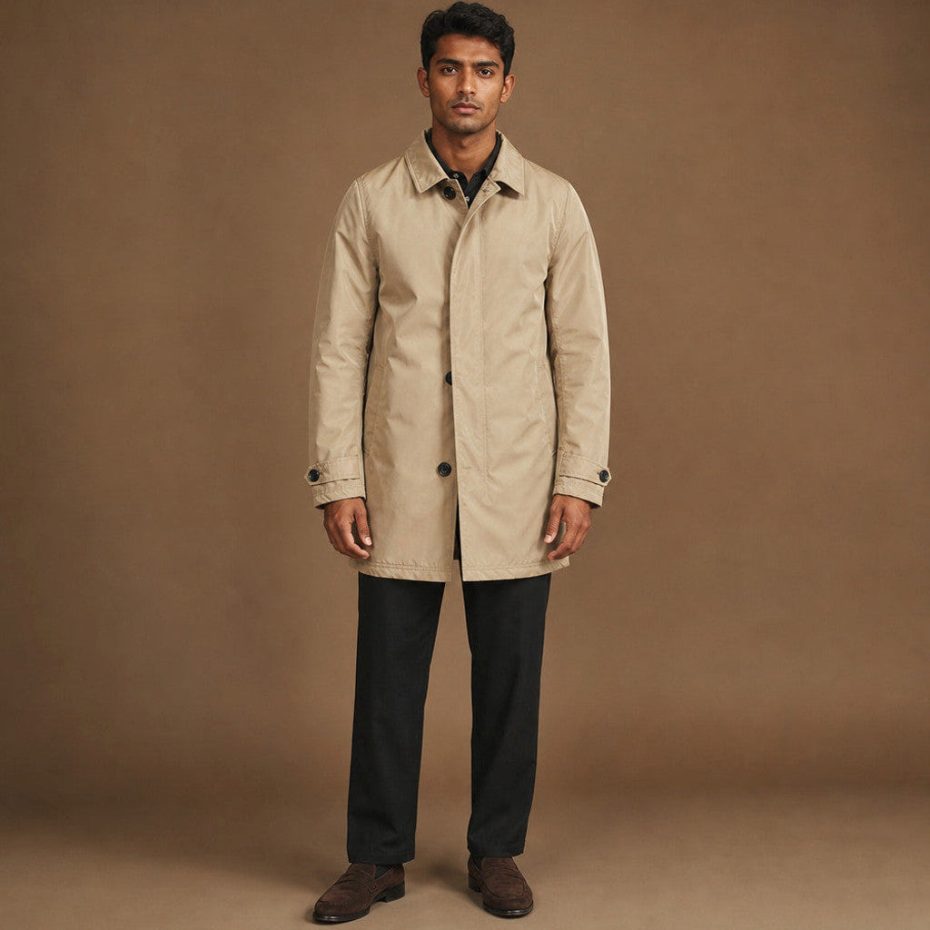 Orland | Duffle Coat Quilted Lining Wind-Resistant in Beige – Premium Editorial