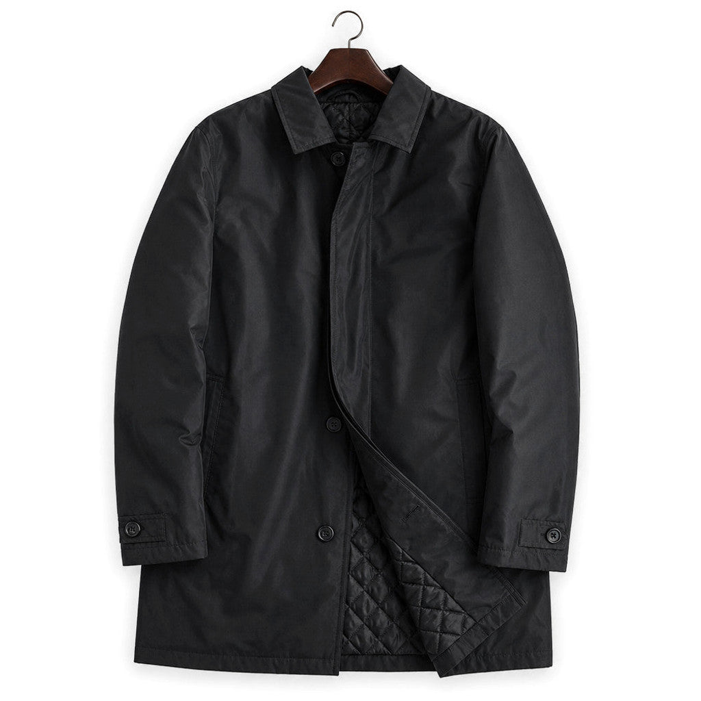 Orland | Duffle Coat Quilted Lining Wind-Resistant Black – Product Photo