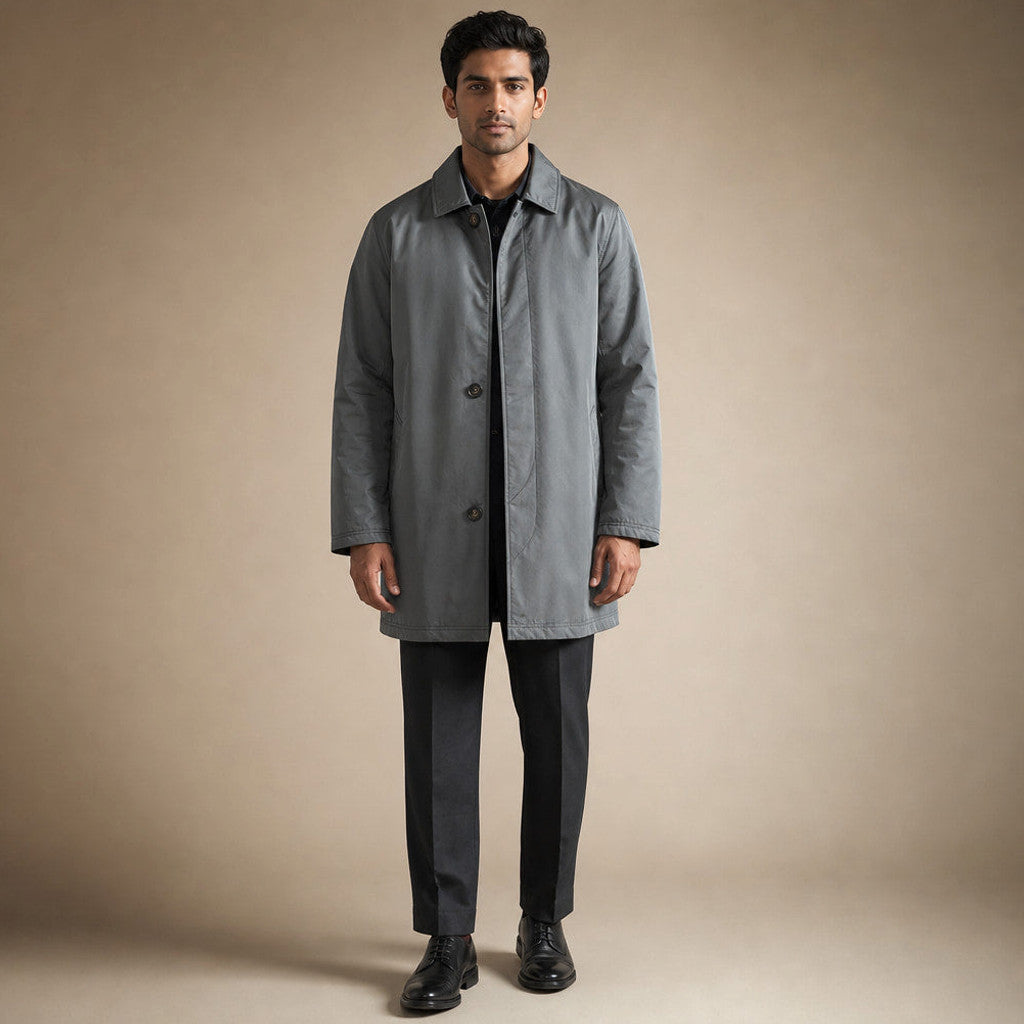 Orland | Duffle Coat Quilted Lining Wind-Resistant in Grey – Premium Editorial