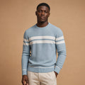 Crew Neck Jumper Textured Knit Blue – Product Photo