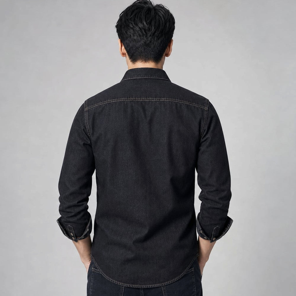 Prizar | Jeans Stretch Cotton Structured Fit Light Black – Full Look