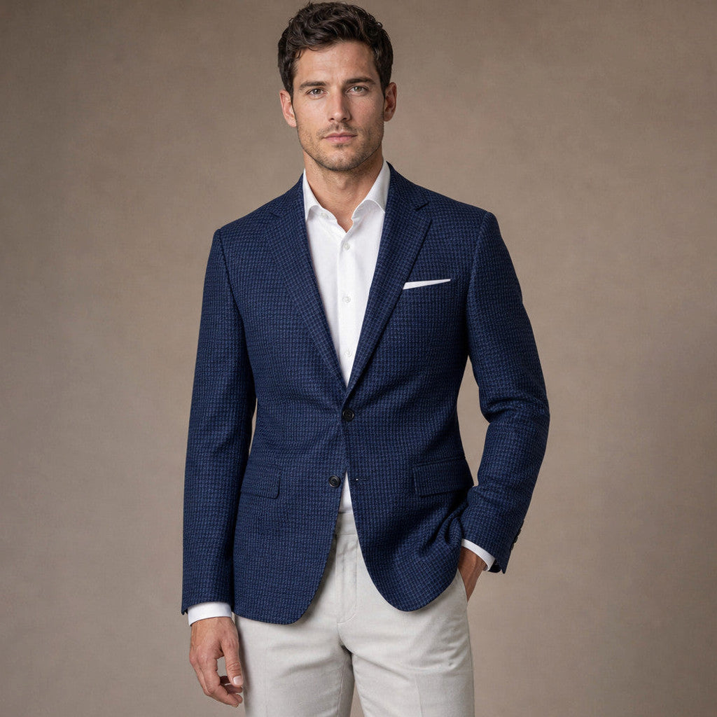 Ravensby | Slim Fit Blazer Navy Blue in Navy Blue – Premium Editorial