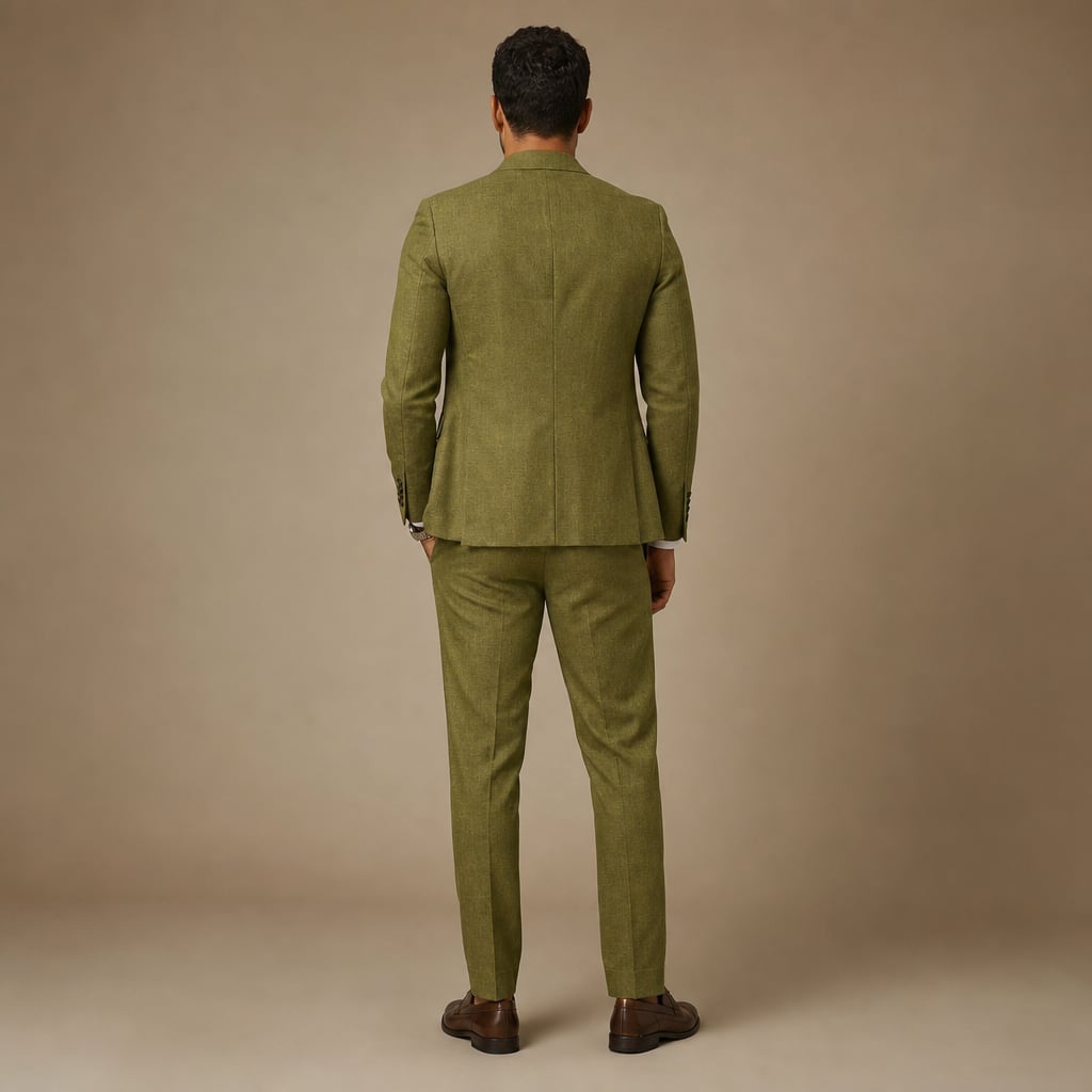 Ravorn | Trouser Blazer Set Slim Fit Tailored Two-Piece Olive Green – Full Look