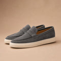 Relvane | Penny Loafers Suede-Look Slip-On Gray – Product Photo