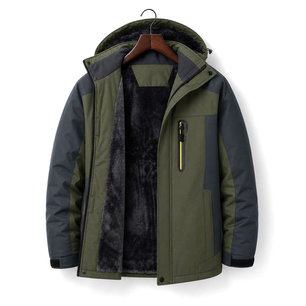 Stanford | Windbreaker Coat Removable Hood Green – Product Photo