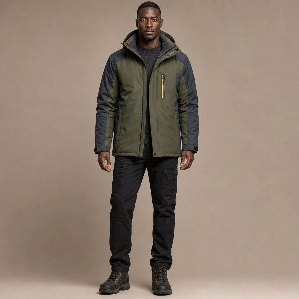 Stanford | Windbreaker Coat Removable Hood in Green – Premium Editorial