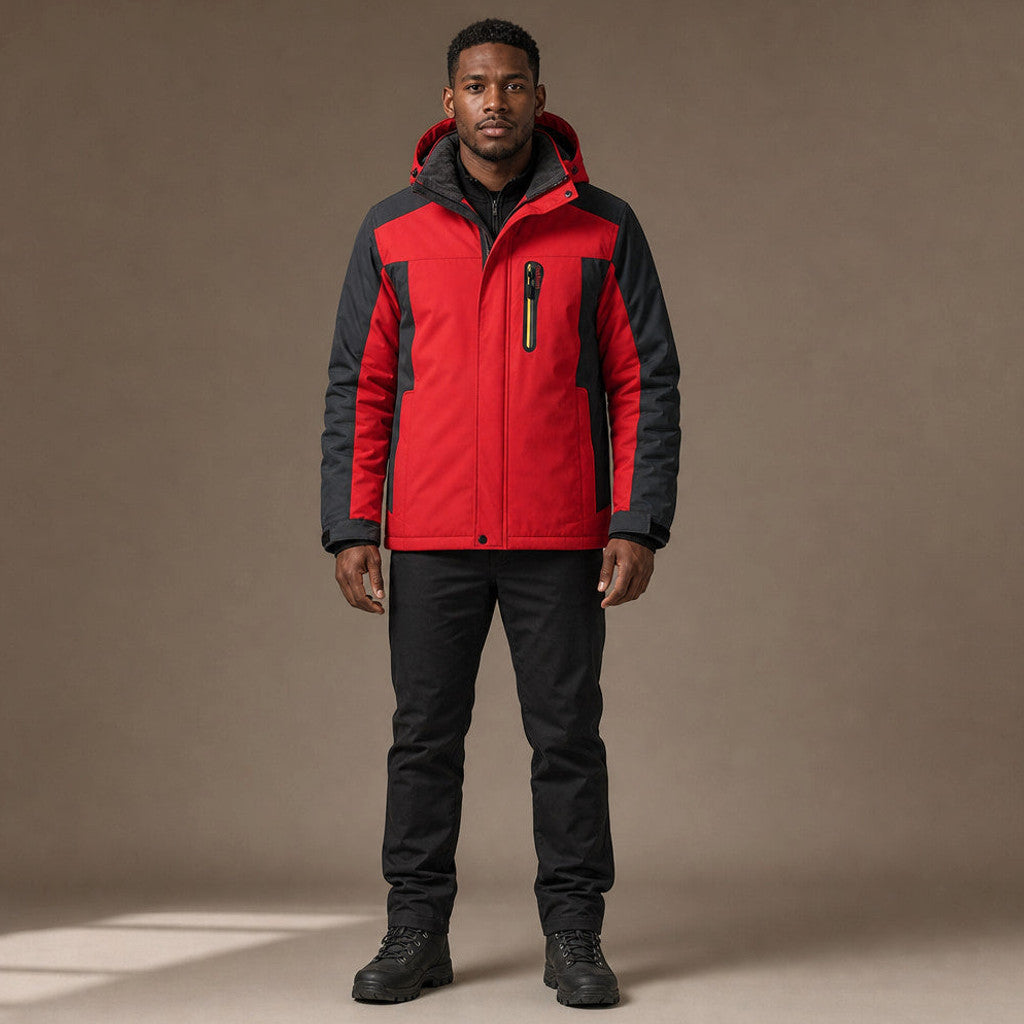 Stanford | Windbreaker Coat Removable Hood in Red – Premium Editorial