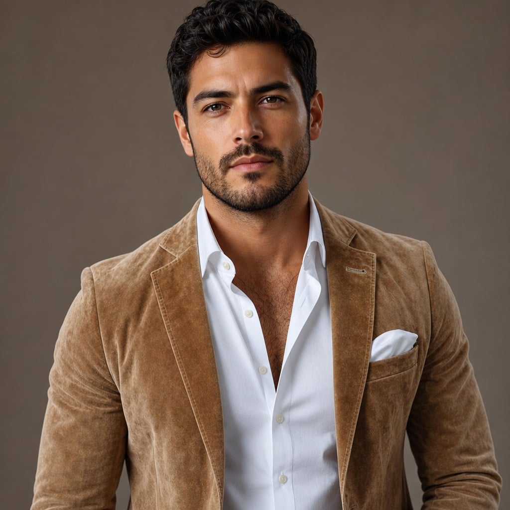Suede Blazer Slim Fit Light Brown Light Brown – Full Look