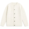Tarlano | Cable Knit Cardigan Button Front Ivory – Product Photo