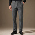 Thornbeck | Dress Pants Pinstripe Straight Fit Grey – Product Photo