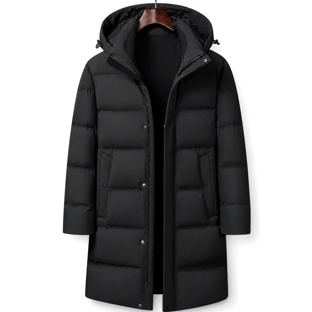 Timothy | Packable Down Coat Hooded Parka Black – Product Photo