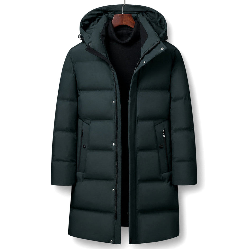 Timothy | Packable Down Coat Hooded Parka Dark Green – Product Photo