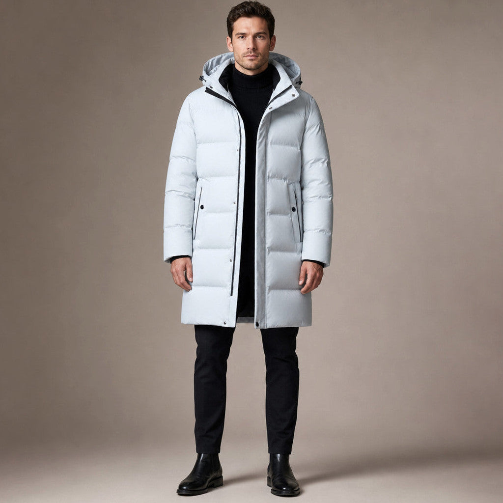 Timothy | Packable Down Coat Hooded Parka in White – Premium Editorial
