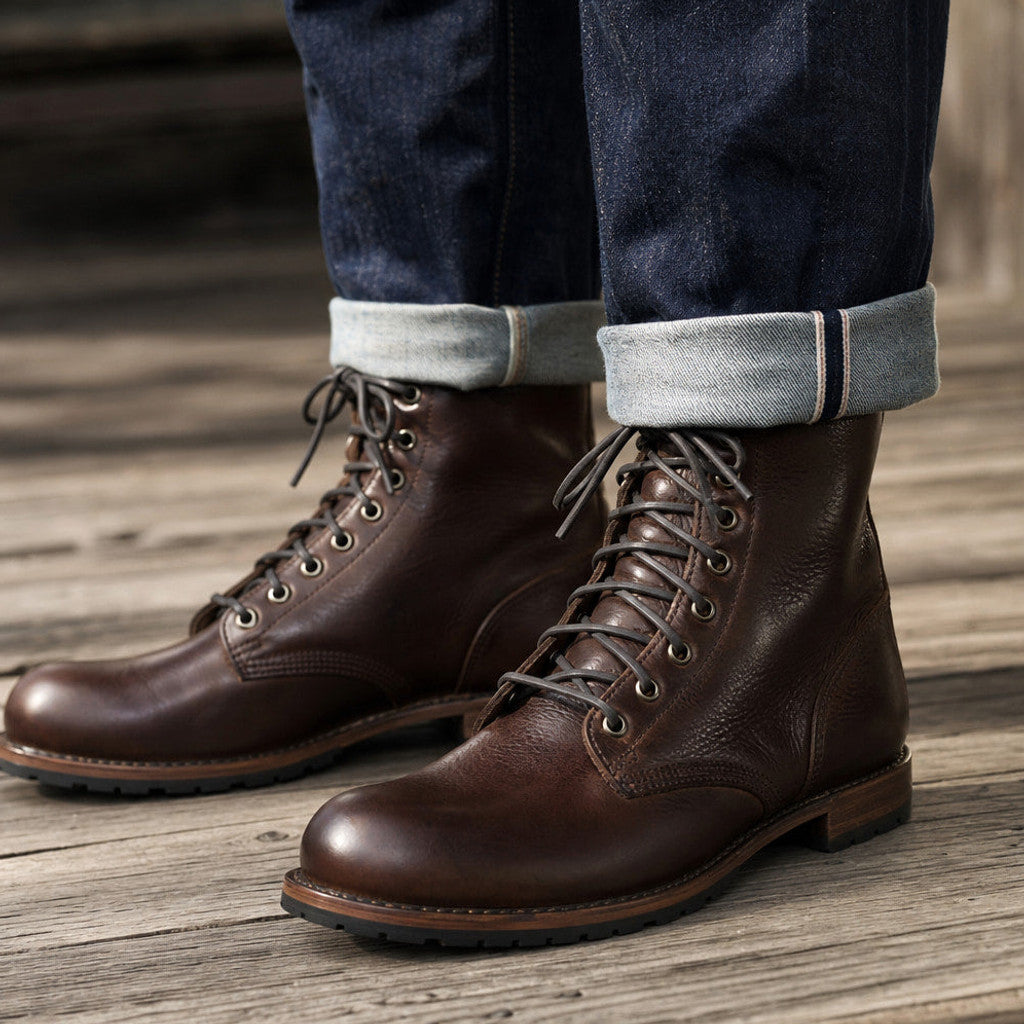 Tremayne | Dealer Boots Leather Dark Brown Dark Brown – Side Angle View
