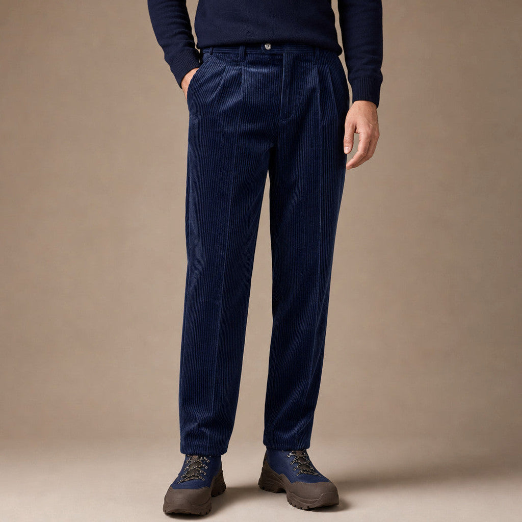 Vandor | Corduroy Pants Pleated Front Classic Fit – Product Photo