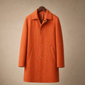 Vaughan | Wool Car Coat Single Breasted Burnt Orange – Product Photo