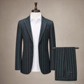 Velmont | Three Piece Suit Peak Lapel Green Green – Product Photo