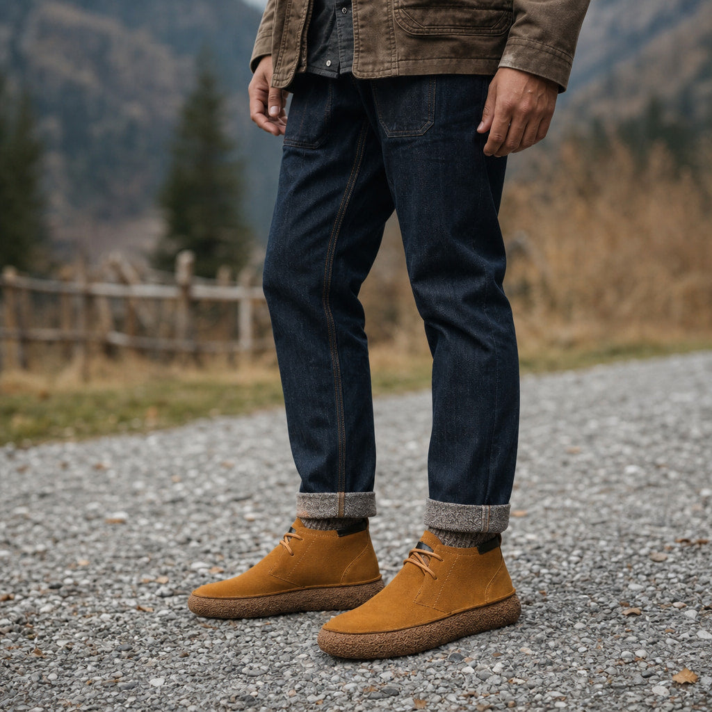 Dealer Boots Suede Crepe Sole Brown – Product Photo