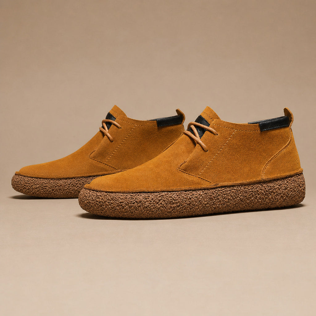 Dealer Boots Suede Crepe Sole in Brown – Tomosino Premium Menswear