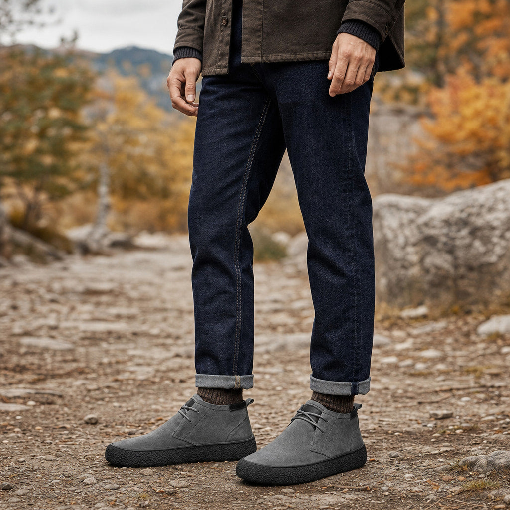 Dealer Boots Suede Crepe Sole Grey – Product Photo