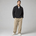 Volken | Fine-Wale Corduroy Trouser Stretch Relaxed Fit Khaki – Product Photo