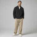 Volken | Fine-Wale Corduroy Trouser Stretch Relaxed Fit Khaki – Product Photo