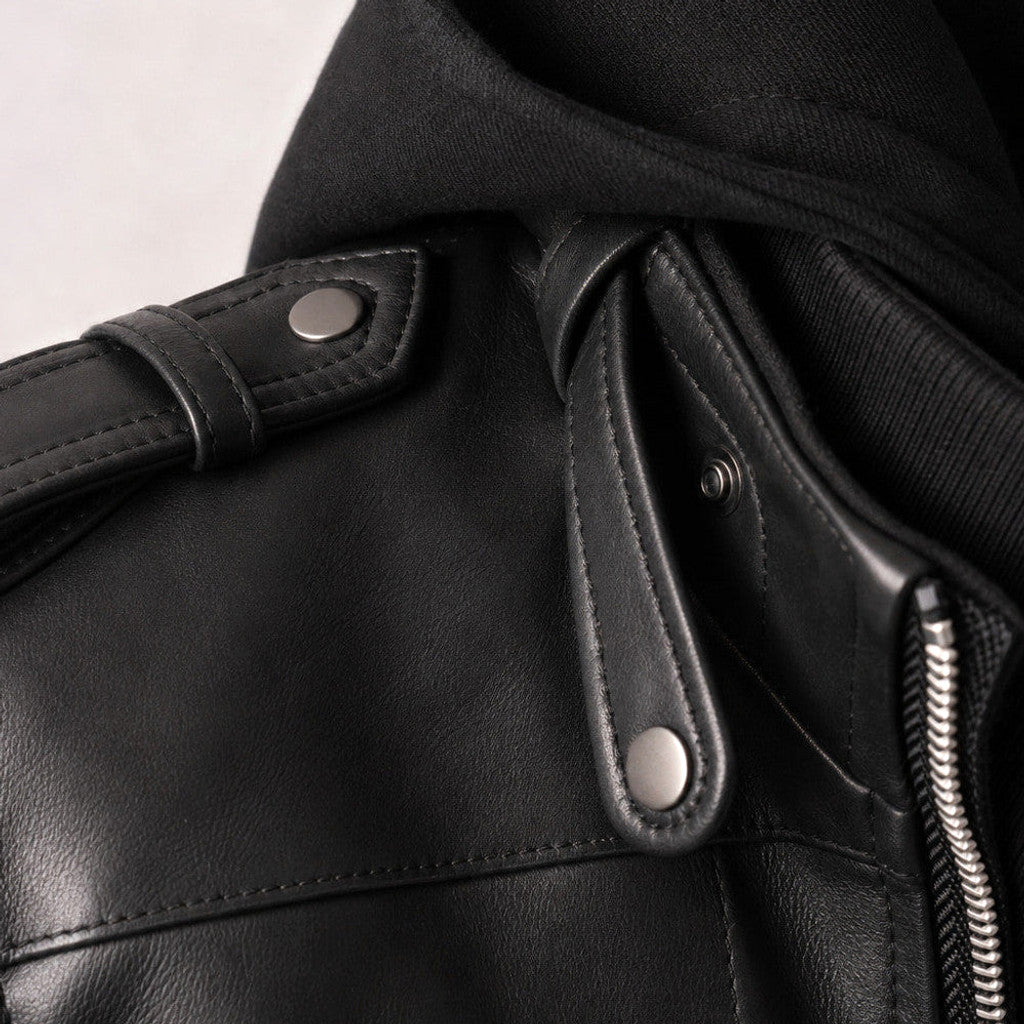 Wellington | Bomber Jacket Sheepskin Removable Hood – Product Photo